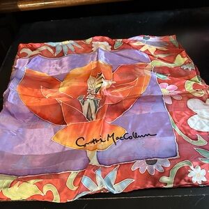 Cynthia MacCollum Tropical Floral 16 x 54 Silk Scarf, Signed